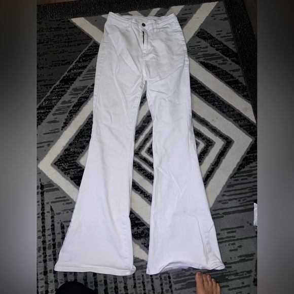 White Flared Pants - Picture 1 of 6